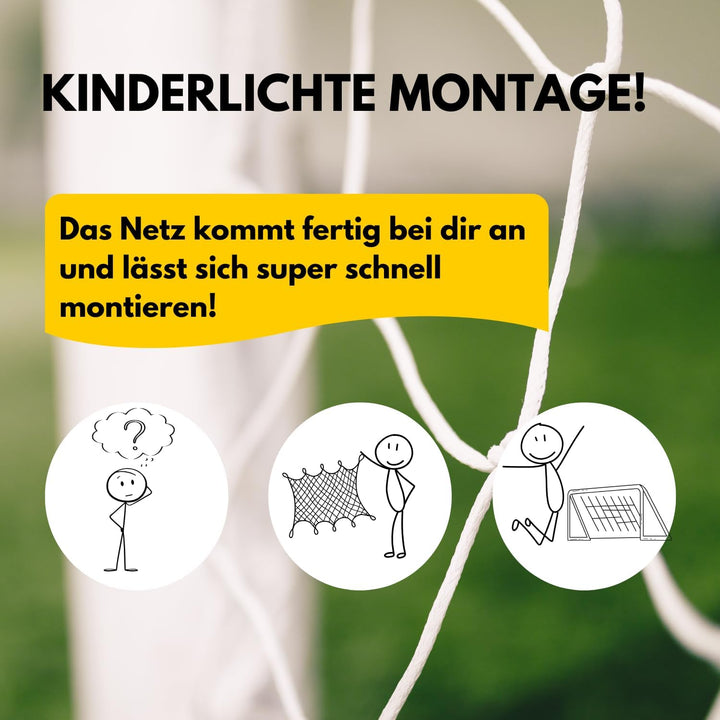 Best Sporting Tornetz für Fussballtor I Tornetz mit Best Sporting Logo I Passend für Tore mit den Ab