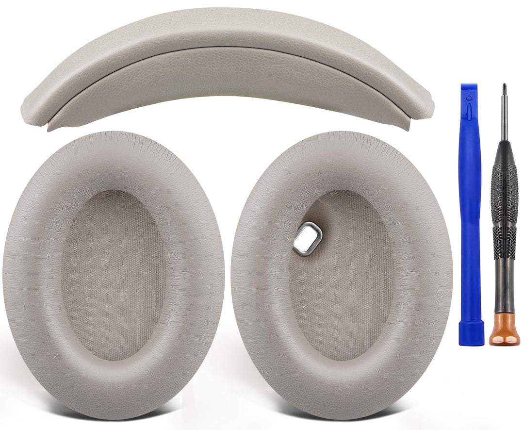 SOULWIT Ohrpolster Polster + Kopfband Stirnband Headband, Ersatz kit für Sony WH-1000XM4 (WH1000XM4)