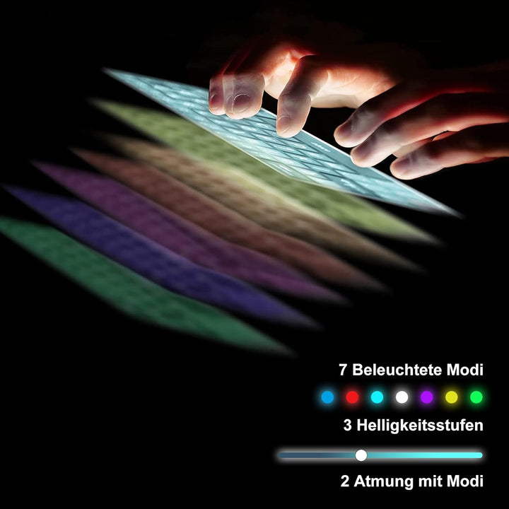 Tastatur Hülle mit Touchpad für iPad 10.2 Zoll (9/8/7 Generation) 2021/2020/2019, 7 Farben Beleuchtu