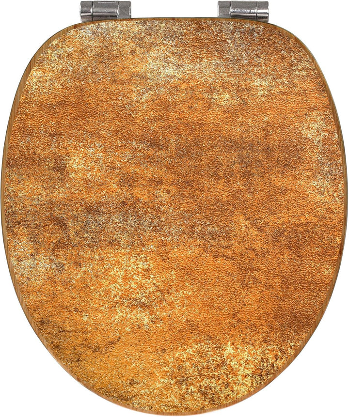 banjado Design WC Sitz Bambus Absenkautomatik 45,8x37,5cm - Toilettendeckel mit Absenkautomatik Holz