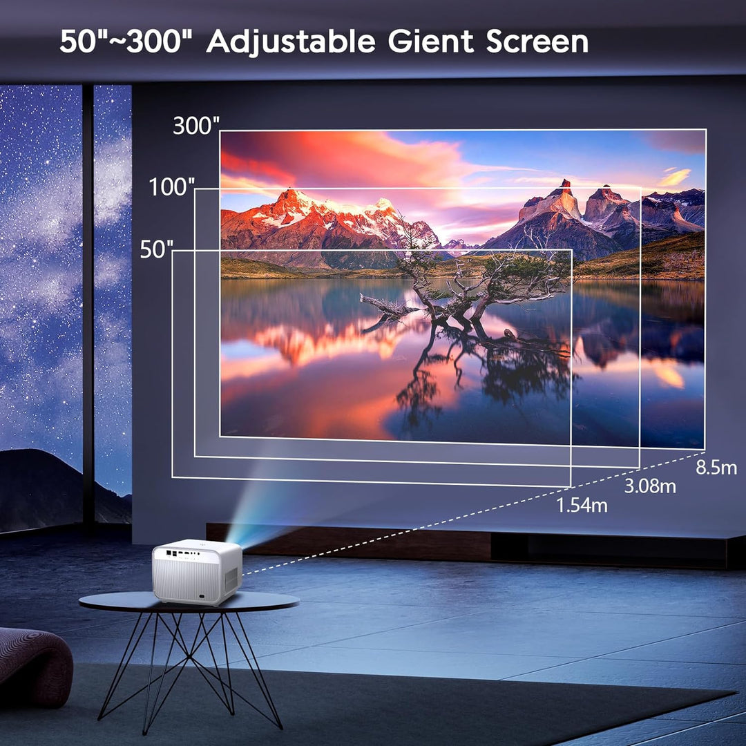 Beamer 4k VGKE T51,【Auto Focus/Keystone】 20000Lumens WiFi 6 Bluetooth Projektor,FHD Native 1080P Bea