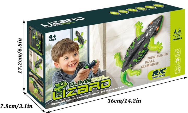 Wall Crawler Gecko Mit Licht ABS 36X17.2X7.8CM Fernsteuerbare Klettert Wand Funkgesteuertes Tier Spi