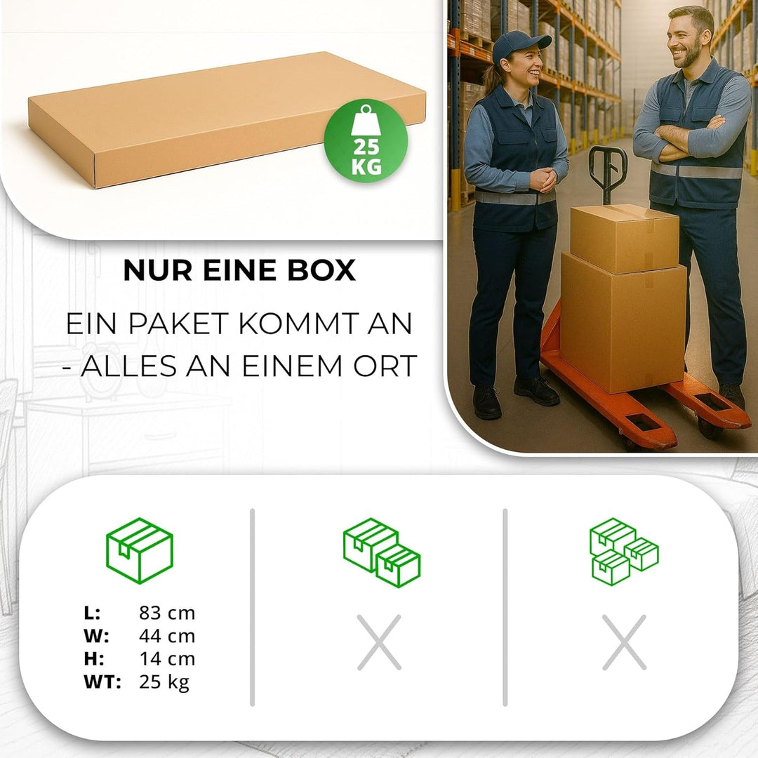 CDF Kommode Malwa M3 | Farbe: Weiss glänzend | Schrank für Dokumente, Kleinigkeiten | Ideal für Wohn