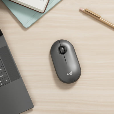 Logitech Pebble Mouse 2 M350s schlanke kabellose Bluetooth-Maus, mobil, leicht, anpassbare Taste, le