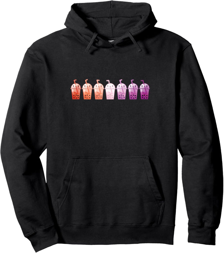 Lesbische Kawaii Boba Anime Kunst Niedlich LGBTQ Grafik Pullover Hoodie