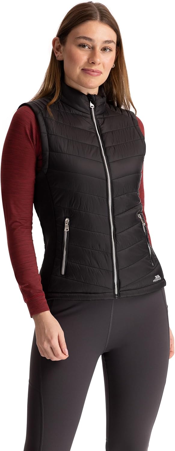 Trespass Damen Elanora-Female Padded Gilet Weste XXL Schwarz, XXL Schwarz
