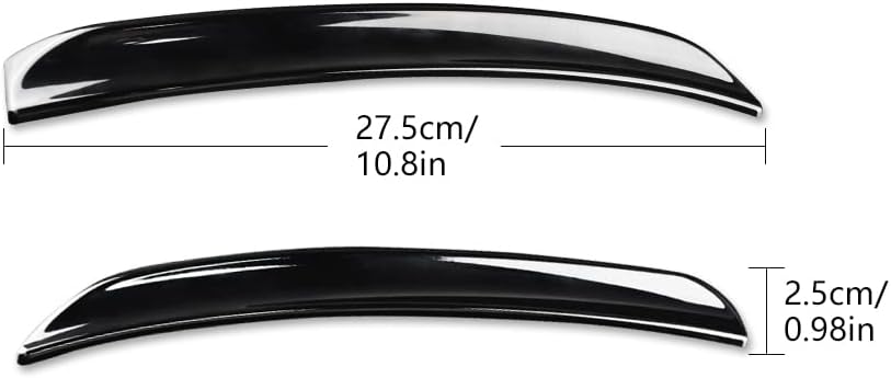 KUNGKIC 2 Stück ABS Heckflügel Trim Spoiler Erweiterung Lip Fins Dekorative Aufkleber Kompatibel mit