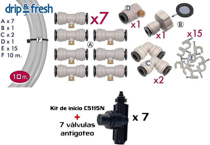 Drip & Fresh Verneblungssystem tropffrei, 1 x 1 x 1 cm, c5115 a 3 Anti-Tropf-Set, 3 Anti-Tropf-Set