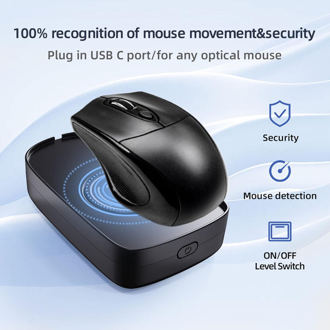 Maus Jiggler 2 DPI USB Mechanischer Maus Beweger mit USB-zu-Typ-C-Adapter Tragbarer Treiberfreier Ma