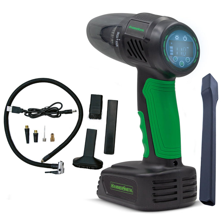Hammersmith AirStorm - kabelloser Handstaubsauger & Luftkompressor - Auto Staubsauger mit Hepa Filte