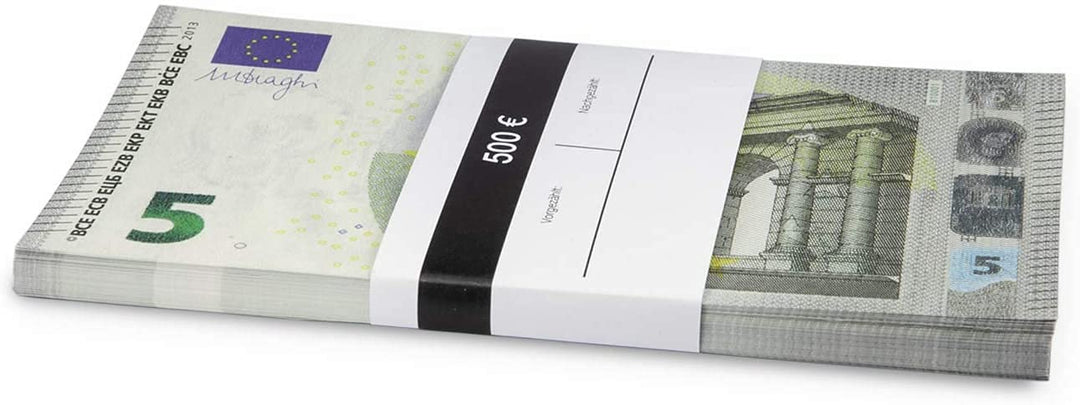 Litfax GmbH 5€ Euroschein/Euro-Geldscheine ca. 150x76 mm/banderoliert, je Pack. 75 Stück (5 PG) …, 5