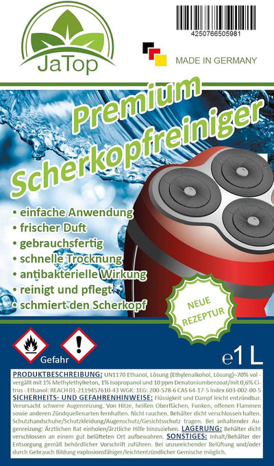 JaTop Scherkopfreiniger 3000ml Nachfüllflüssigkeit geeignet für Philips Jet Clean Rasierer (3), 3