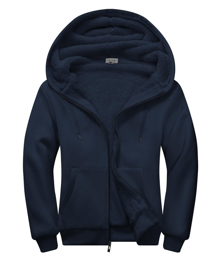 SwissWell Herren Fleecejacke Full Zip Kapuzenjacke Winter Sweatjacke mit Kapuze Gefütterte Hoodie Mä