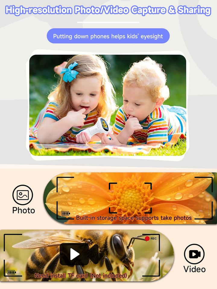 Mikroskop für Kinder, Digitales Taschenmikroskop mit 2,0" IPS-Bildschirm Lupe 200x Vergrösserung, 8