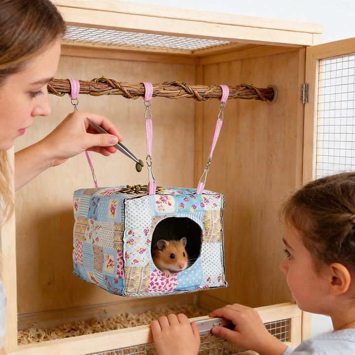 Hängematte für Kleintiere Frettchen Ratte Meerschweinchen Hamster Chinchilla, Luxus Hängematte, Klei