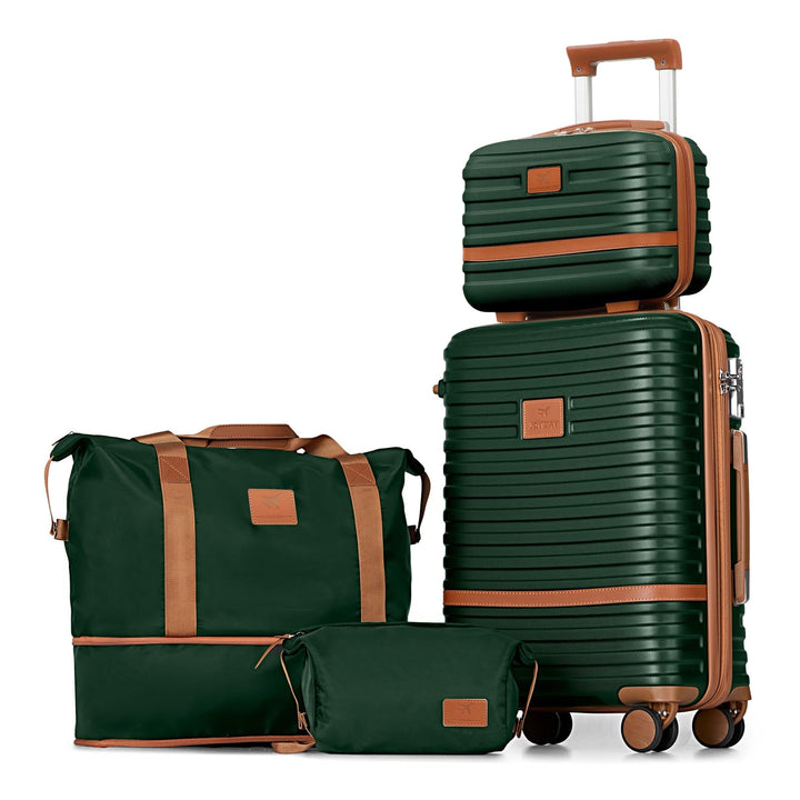 Joyway Kofferset 4 Teilig Hartschale mit 4 Rollen und TSA-Schloss Der Gepäcksets Enthält 1 Kosmetikk