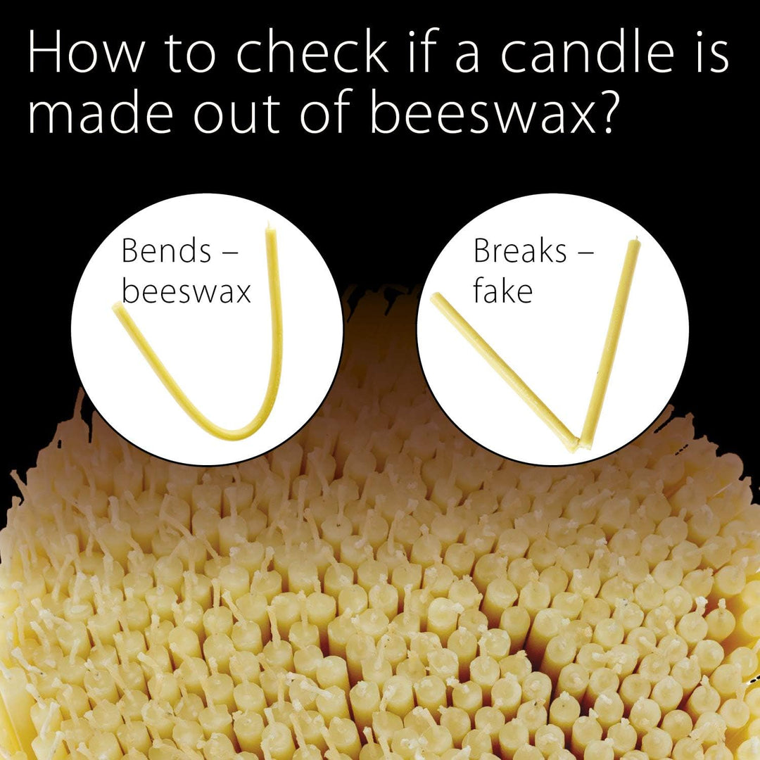 Danilovo 50 Stück Weiss Bienenwachs Kerzen - Orthodoxe Kerzen für Gebet, Rituals, Tischdeko Hochzeit