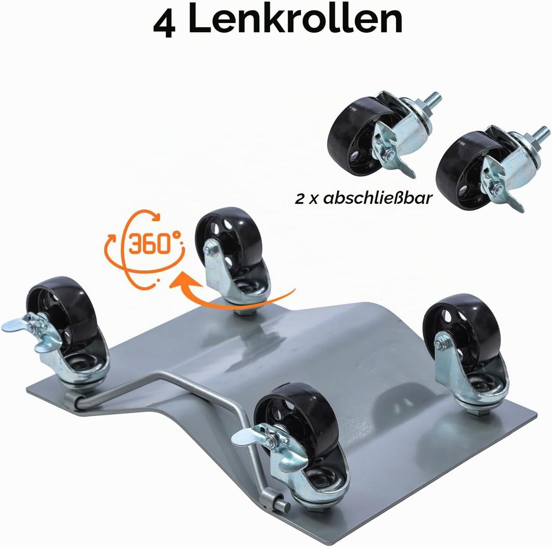 KATSU Tools 2 Stück Rad Rangierheber 1,5 Ton Tragkraft, Mobile Reifenplattform 40x30cm und feststell