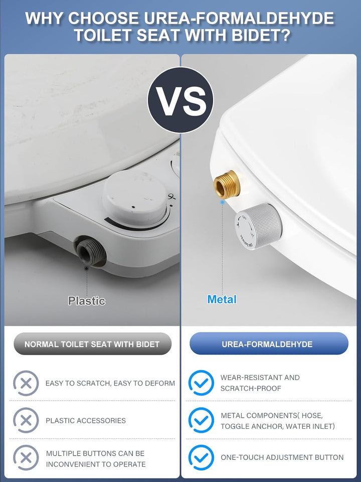 YEAUPE PRO Toilettendeckel mit Bidet, YEAUPE PRO WC Sitze mit Absenkautomatik, nicht elektrisch, mit