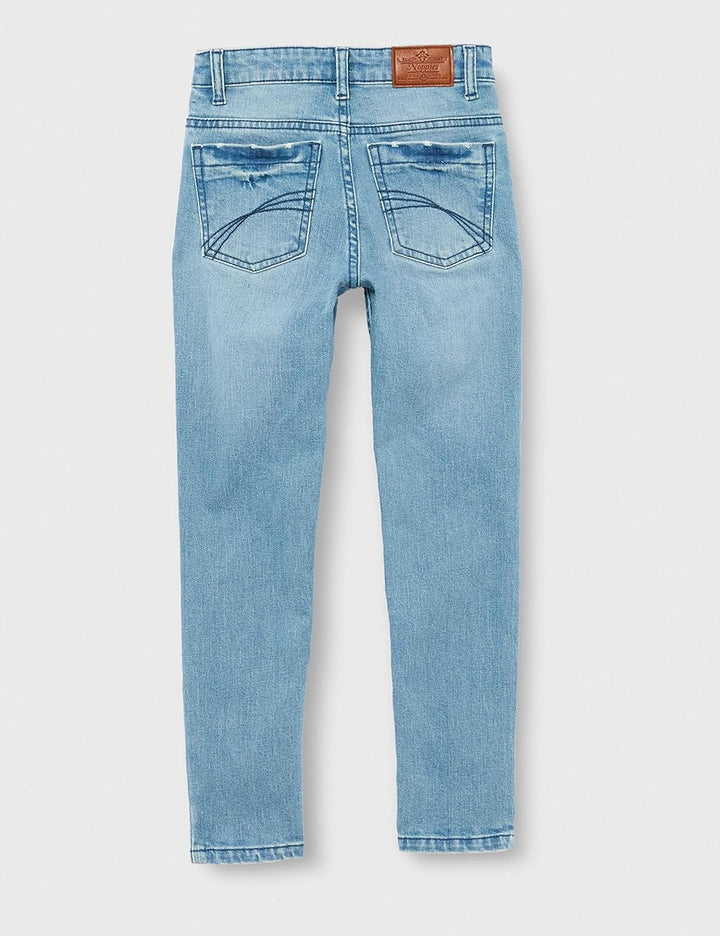 Noppies Mädchen Girls Skinny Fit Denim Pants Gyor Jeans 92 Aged Blue - P144, 92 Aged Blue - P144