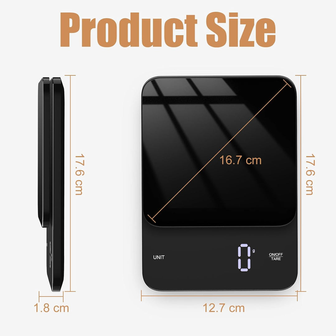 5kg Küchenwaage Digital,Multifunktionswaage zum Kochen Backen Kaffee