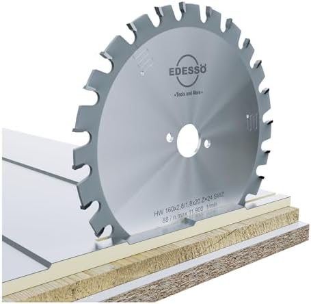 Edessö 46120030 HM-Kreissägeblatt Präzision-Super WZ 2/7/42 HW, Z=30 SWZ, 200 x 2,8/1,8 x 30 mm, Sil