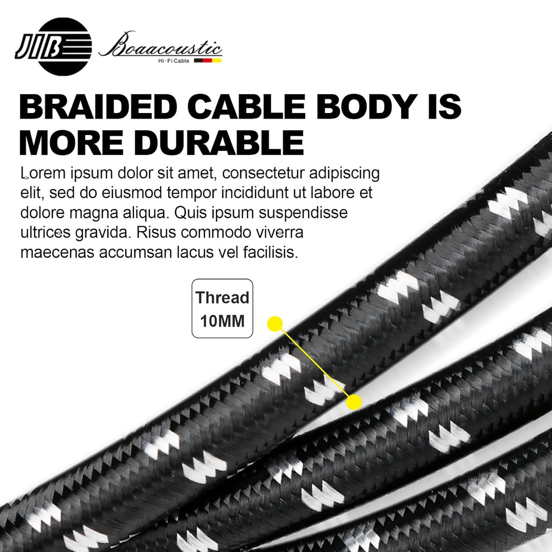 BOAACOUSTIC JIB Hi-End-Audiophile Subwoofer Kabel -1.5m - 75 Ohm Cinch RCA S/PDIF Digital Audio Koax