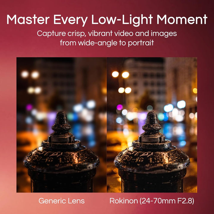 Rokinon AF 24–70 mm f/2.8 Autofokus-Vollformat-Zoomobjektiv für Sony E (IO2470AFZ-E)