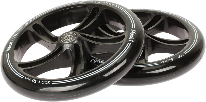 2 Stück 200x30mm Mach1 Kickscooter Rollen-Set inklusive Kugellager + Spacer - Cityroller Ersatz Reif