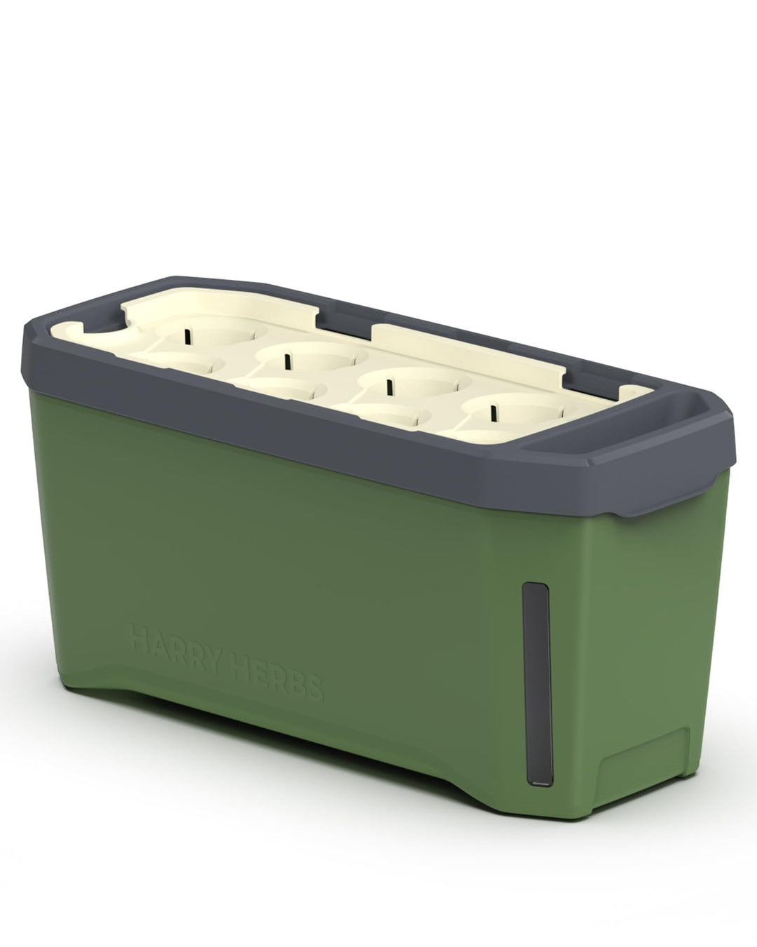 GUSTA GARDEN Harry Herbs 4in1 Kräutertopf Dunkelgrün - Pflanzentopf mit Bewässerungssystem - 0,5L Wa