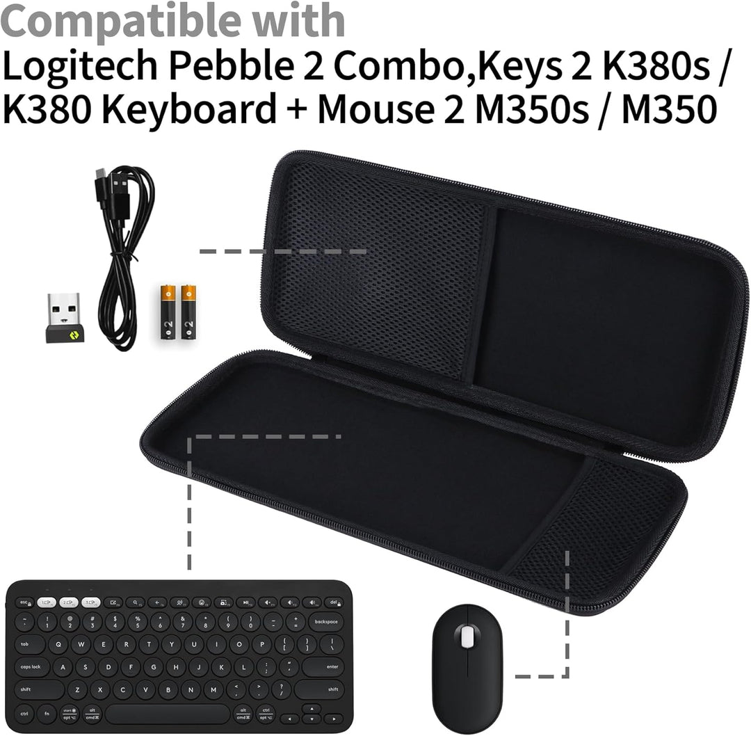 Hart Schutzhülle kompatibel mit Logitech Pebble 2 Combo, Pebble K380 / Pebble Keys 2 K380s Tastatur