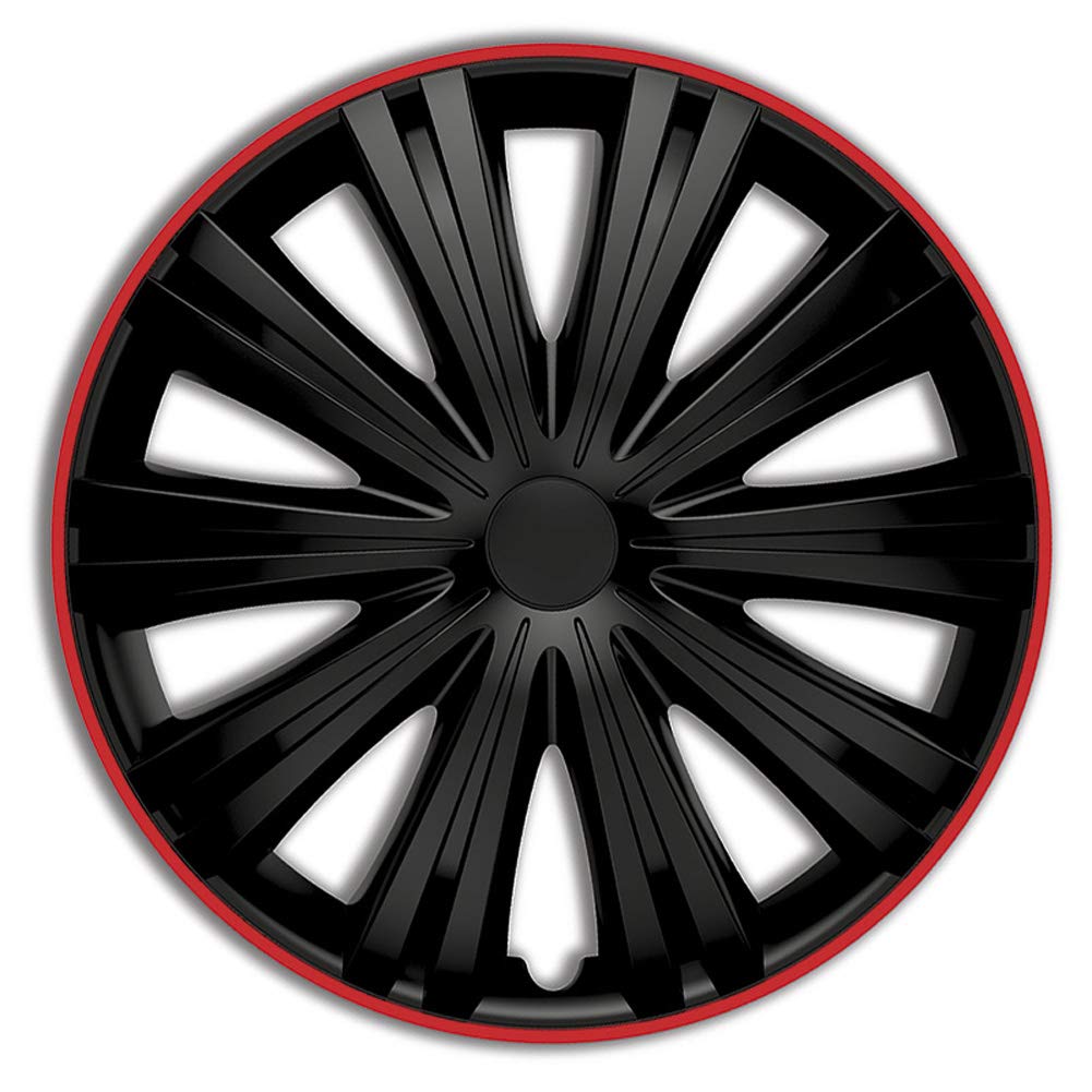 AUTO-STYLE Satz Radzierblenden Giga R 13-Zoll Schwarz/Rot Schwarz/Rot 13-Zoll, Schwarz/Rot 13-Zoll