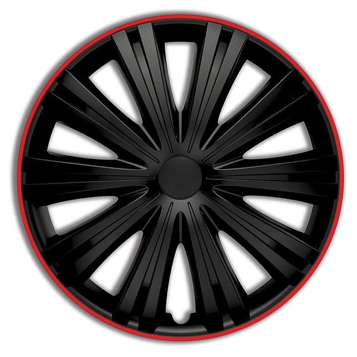 AUTO-STYLE Satz Radzierblenden Giga R 13-Zoll Schwarz/Rot Schwarz/Rot 13-Zoll, Schwarz/Rot 13-Zoll