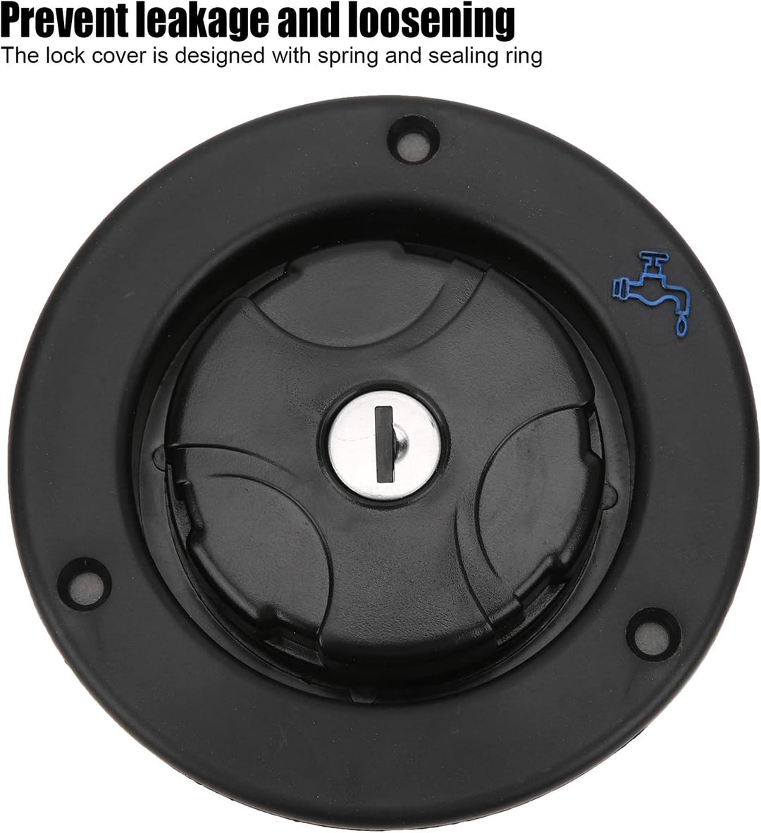 Tankdeckel 85mm Wassertankdeckel mit 2 Schlüsseln Auslaufsicherer Wasser Diesel Trinkwasser Wasserde