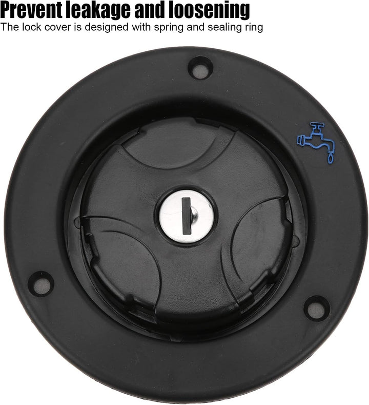 Tankdeckel 85mm Wassertankdeckel mit 2 Schlüsseln Auslaufsicherer Wasser Diesel Trinkwasser Wasserde