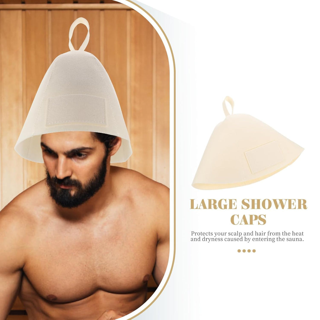 2 Stück Sauna Mütze Damen Aus Filz - Atmungsaktive Duschhaube Für Badezimmer & Wellness Schnelle Tro