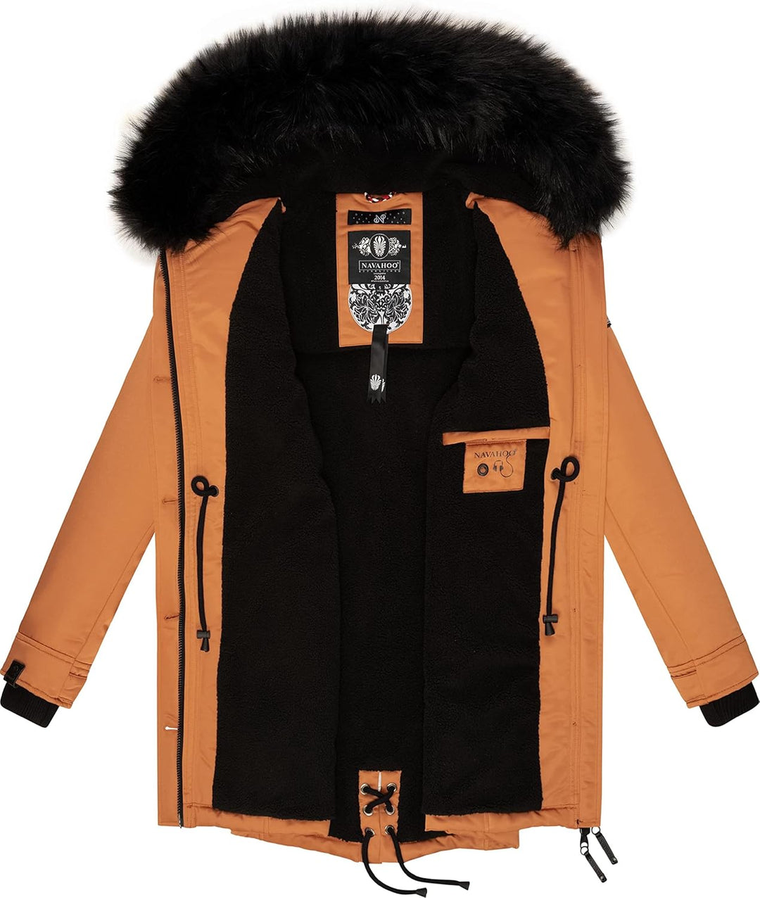 Navahoo Damen Warmer Winterparka mit Kapuze Luluna Prc XS-XXL XS Rusty Cinnamon, XS Rusty Cinnamon