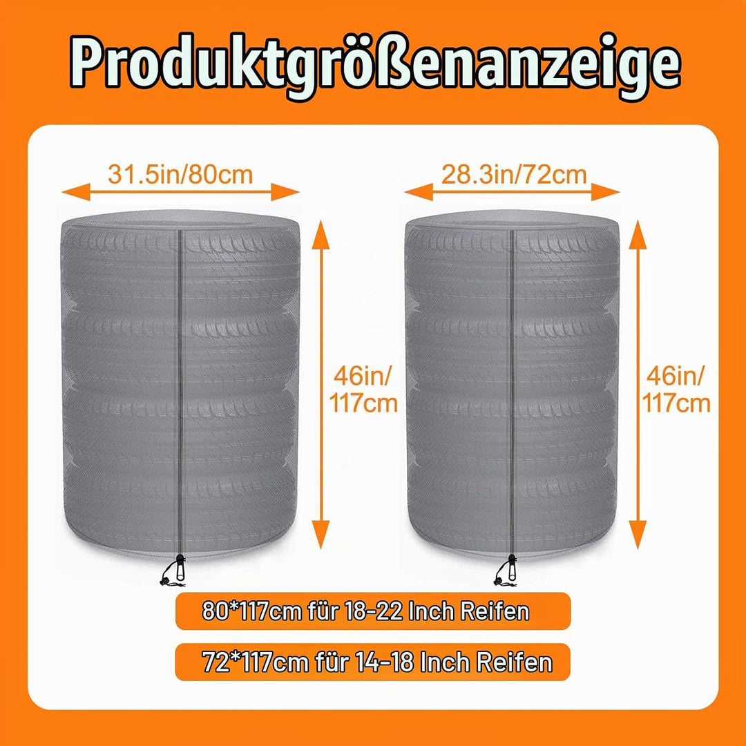ZATOOTO Reifentasche, Wasserdicht Staubdicht Saisonale Reifenhülle hält 4 Reifen (14/15/16/17/18 Zol