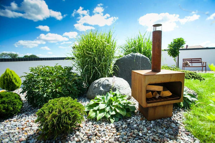GARDENER 201-3 Gartenkamin Kamin Terrassenofen rostoptik 56x40 cm ***NEU***