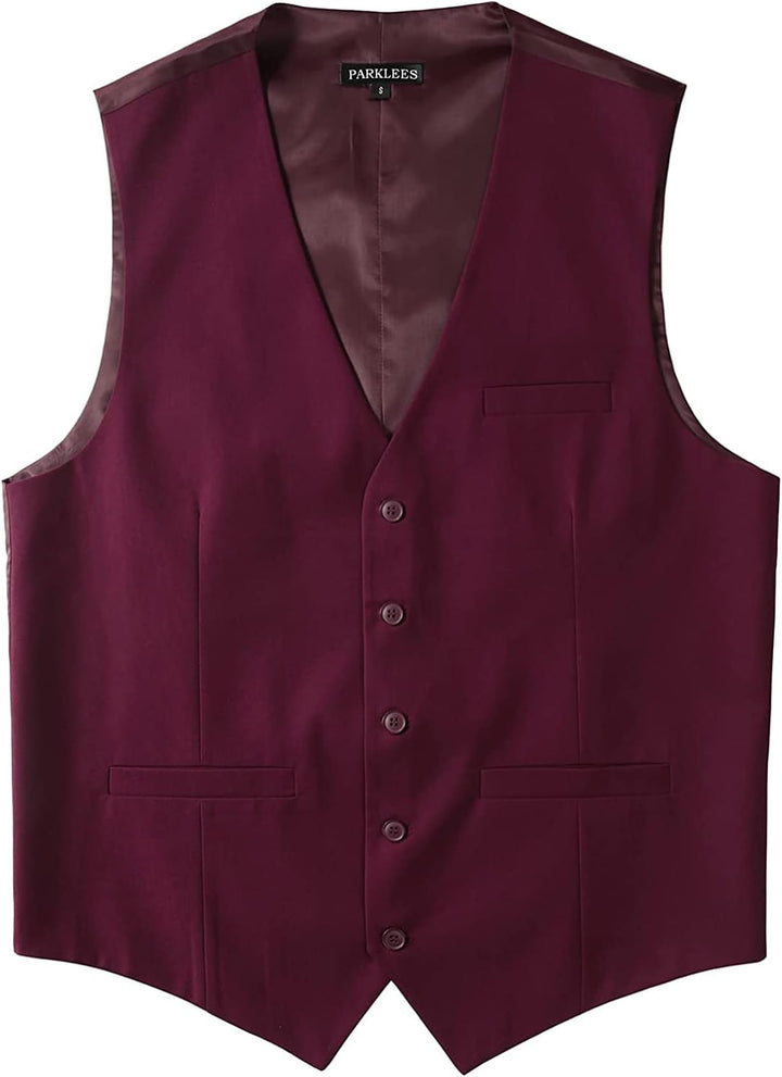 PARKLEES Herren Hipster Urban Design Business Formale Weste Slim Fit Anzug Smoking Kleid Weste XXL w
