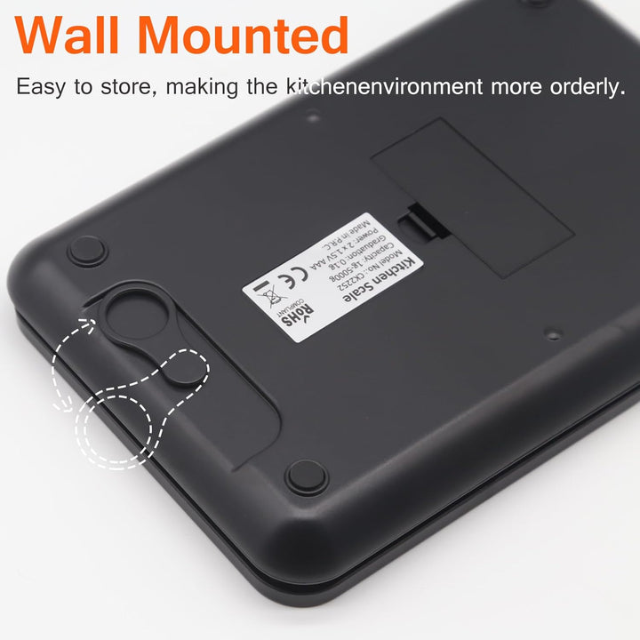 Elektronische Kaffeewaage, 5kg/0.1g Multifunktionale Küchenwaage Digital, Digitale Küchenwaagen Wand