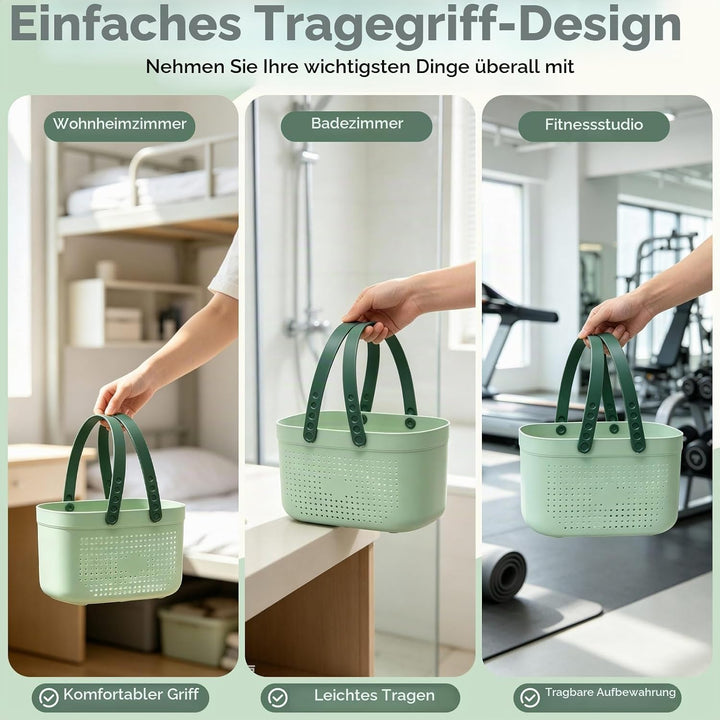 HERCHR Putzmittel Organizer Caddy Organizer, Tragbare Dusche Caddy Korb, Tragbarer Duschkorb, Kunsts