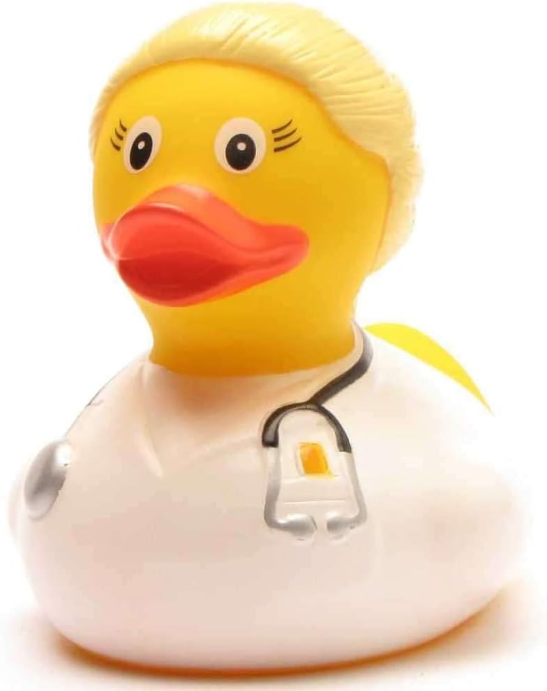 Badeente - personalisierbar (Ärztin blond Ente), Ärztin Blond Ente