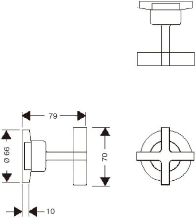 Hansgrohe Farbset Citterio für Unterputz-Absperrventil mit Kreuzgriff, verchromt, 39965000