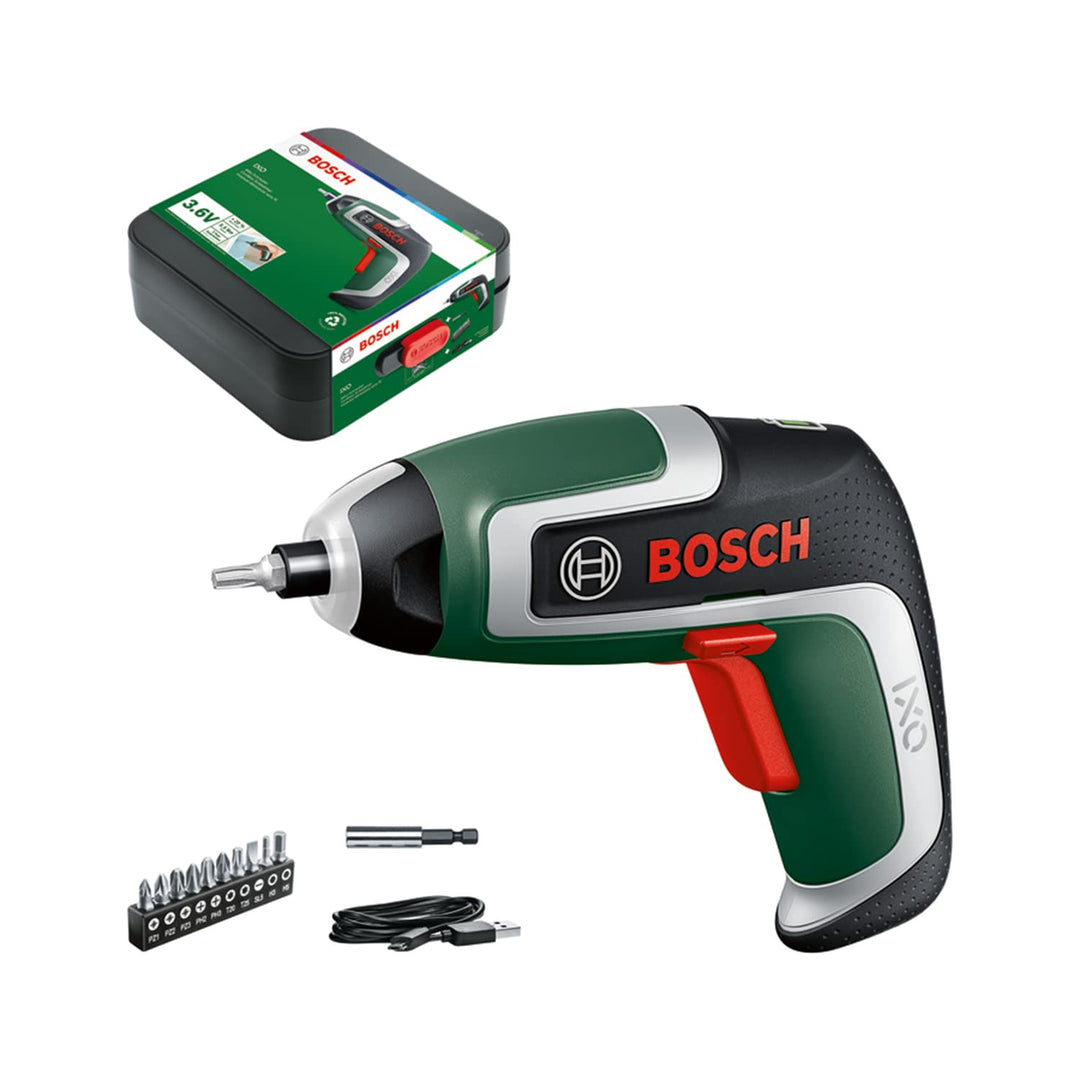 Bosch Akkuschrauber IXO (7. Generation; 3,6V; 2,0Ah; 5,5Nm; mit Mikro-USB-Kabel; schraubt bis zu 190