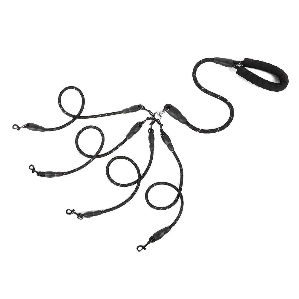 Hundeleinen, 4 in 1 No Tangles Abnehmbares Nylon-Zugseil 4-Wege-Hundeleine für Hunde Katzen im Freie