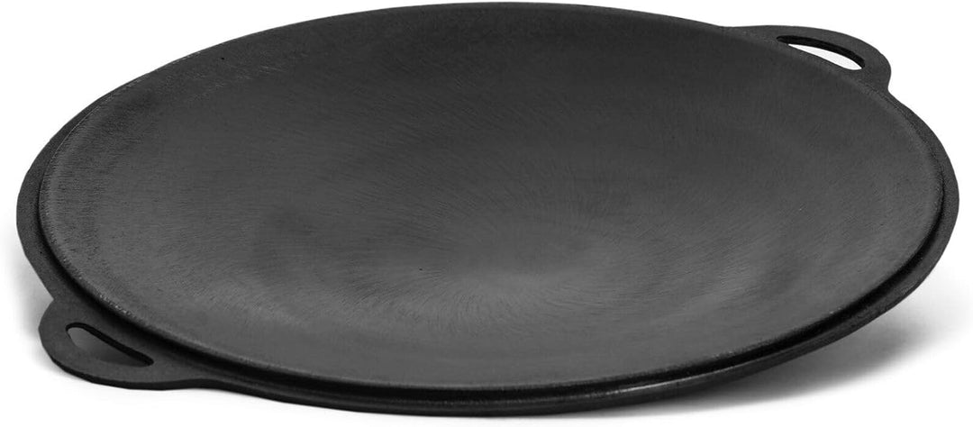 Gusseisen Kasan 12L rund NAMANGAN mit Deckel-Grillplatte Campingtopf Kazan WOK Kessel BBQ Asia Grill