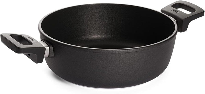 Woll Nowo Titanium Kasserolle, Ø 24 cm, 8 cm hoch, 3.0 Liter, mit 2 Seitengriffen - Geeignet für Cer