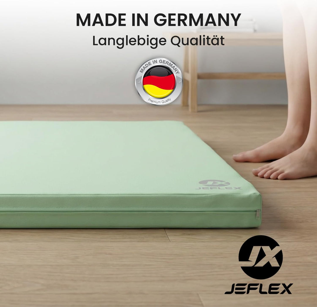Jeflex - Weichbodenmatte & Turnmatte 100 x 70 x 8 cm MADE IN GERMANY/Gymnastikmatte tragbar/platzspa