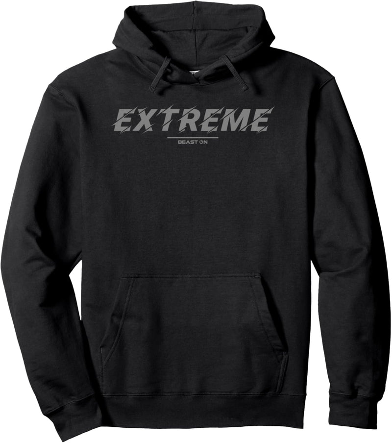 Extreme grau Gym Fitness Workout Gym Training graue Schrift Pullover Hoodie